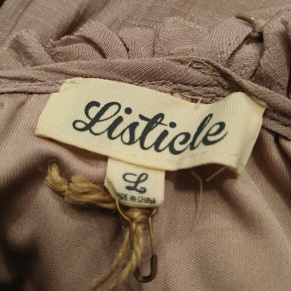 Nwt LISTICLE Gauzey Maxi Dress Large Mauve Pink Flowing Maternity Shoot POCKETS! - Picture 11 of 11